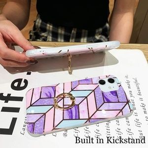 (BUY ONE GET ONE FREE)  iPhone 11 Case with Rhinestone Kickstand, Shockproof